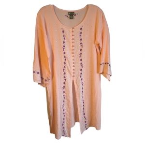 Anthropologie Fei Cotton Afloat Sheer Floral Peasant Blouse